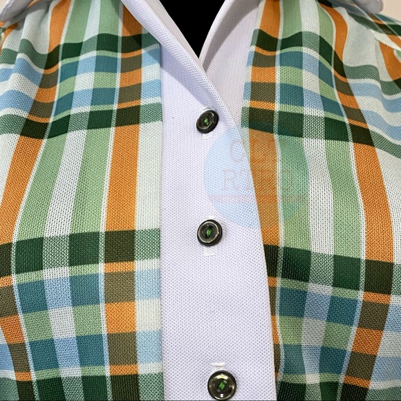 vtg Plaid Cafeteria Lady Smock Uniform - Picture 4 of 9